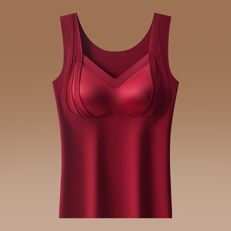 Ženski topli prsluk od ovčje vune i svile dudovine, bez grudnjaka, dvostruka meka podrška za podizanje, moderan i svestran