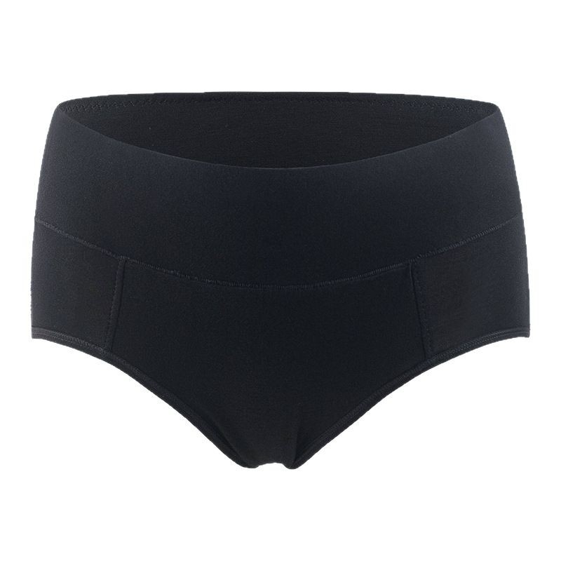 Ženske menstrualne gaćice s četiri sloja zaštite od propuštanja, srednji struk, pleteni materijal spandex/LYCRA, 100% pamuk u preponom dijelu