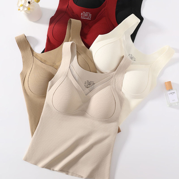 Termalni top s ugrađenim košaricama i jastučićem za prsni koš, oblikovanje tijela, funkcija grijanja, poliester vlakno