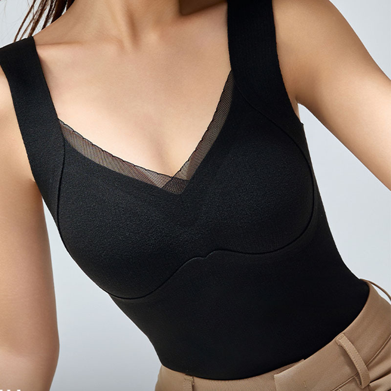 Termalni top s ugrađenim košaricama i jastučićem za prsni koš, oblikovanje tijela, funkcija grijanja, poliester vlakno