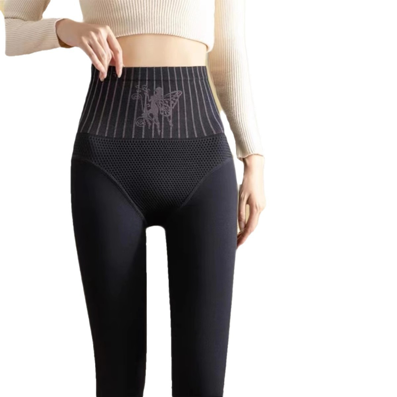 Καλσόν-παντόχωση με φλίς, ψηλή μέση, παχιές, στενή γραμμή, πολυεστέρα-νάιλον-σπάντεξ ανάμιξη, 50–70% νάιλον, 30–50% σπάντεξ, χειμώνας 2023