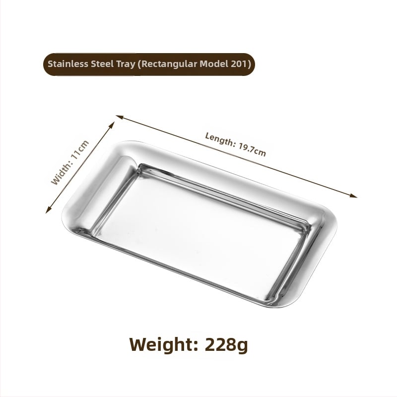 Roostevabast terasest toiduklipsid ja väike kandik buffee jaoks – moods minimalistlik stiil, äri- ja koduseks kasutamiseks, kohandatav