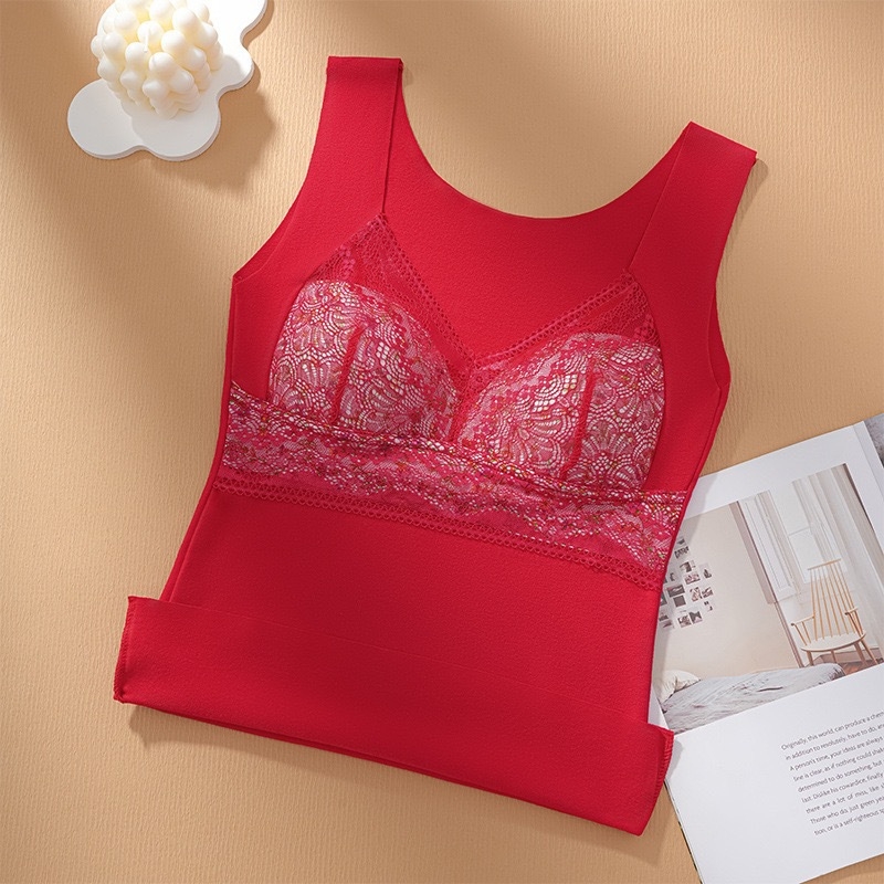 Ženski termalni top – bezšavni, s ugrađenim grudnjakom i jastučićima, okrugli izrez, 70–80% akrilna vlakna, 201–250 g/m²