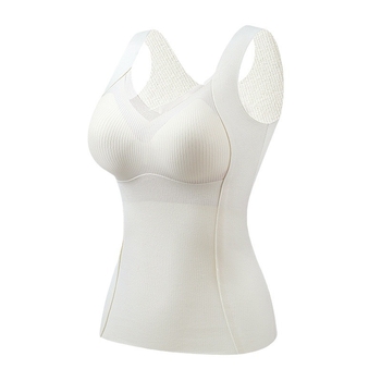 Termalna vest s ugrađenim jastučićima za dojke, sve-u-jednom bazni sloj, Lyocell tkanina, gusta debljina 201–250 g/m², topla i pogodna za vanjsku upotrebu