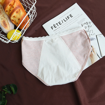 Chiloți pentru menstruație cu protecție împotriva scurgerilor, talie medie, 80–90% bumbac, țesătură simplă, 40-fire, căptușeală din bumbac 100% în zona inghinală