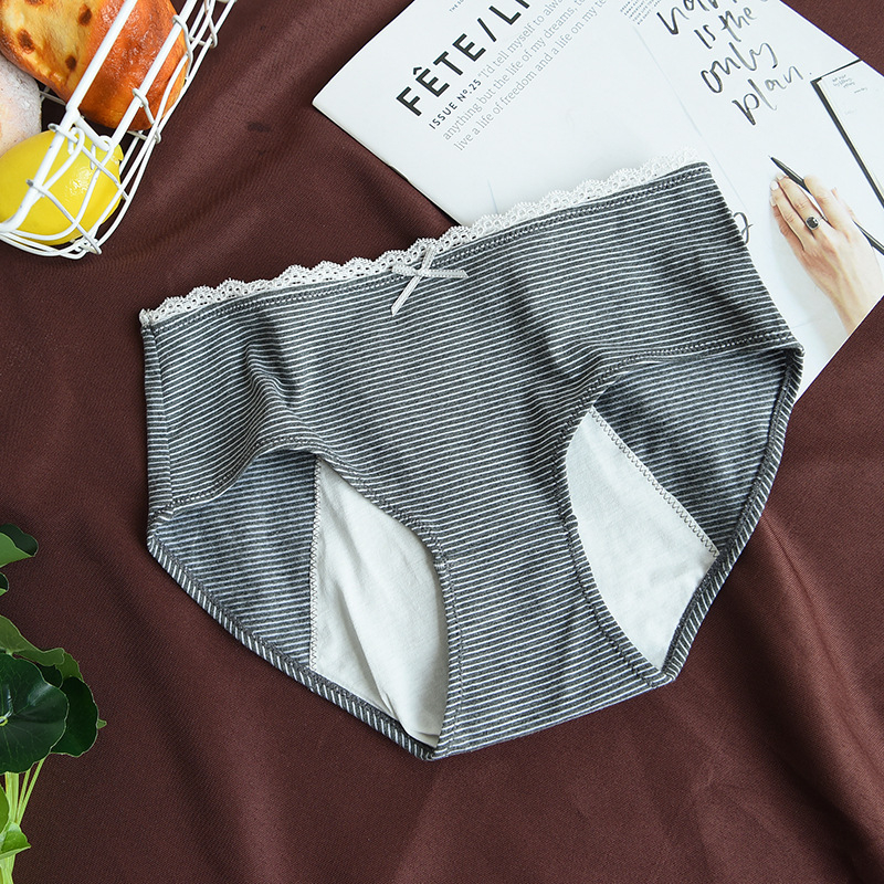 Chiloți pentru menstruație cu protecție împotriva scurgerilor, talie medie, 80–90% bumbac, țesătură simplă, 40-fire, căptușeală din bumbac 100% în zona inghinală