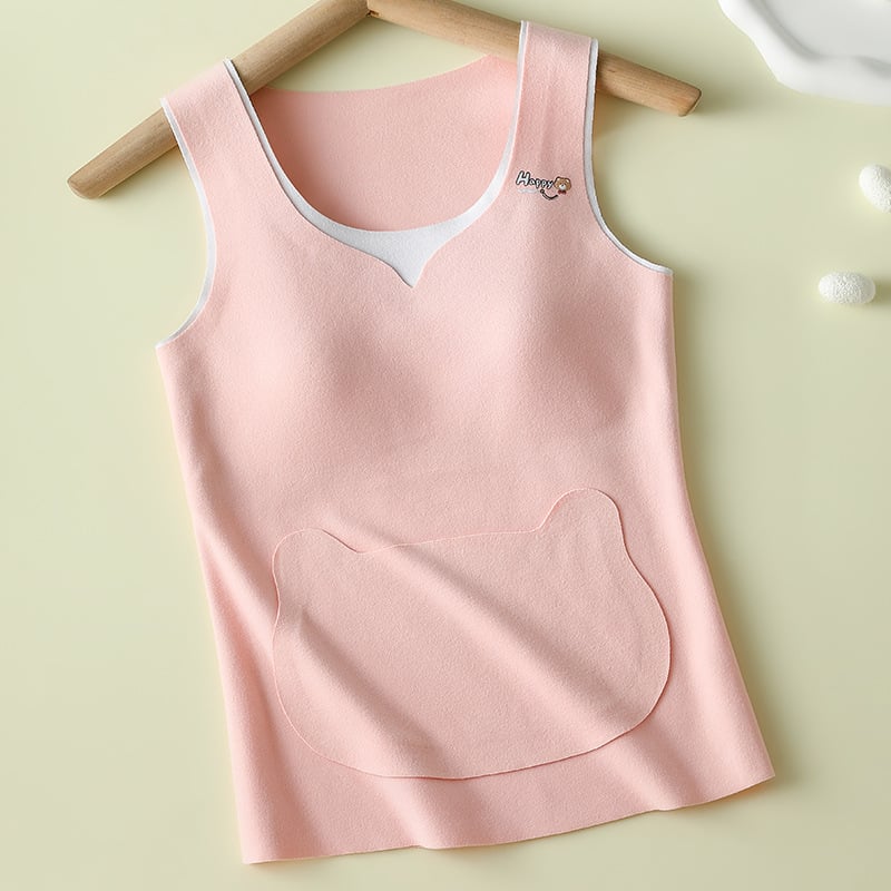 Vesta termică cu pernă pentru sân încorporată, antibacteriană și caldă, material poliester gros, pentru adolescente 13–18 ani