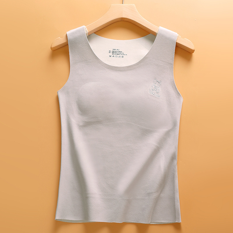 Termalna vest za djevojčice – cartoon uzorak, s integriranim jastučićem za prsni koš i fleece podstava, akril 80–90%