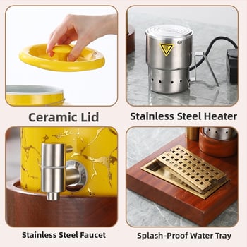 Keraamiline jookide doseerija kraaniga – Changyue, keraamiline materjal, universaalne kasutus, kõrge klassi stiil, kohandamine pole võimalik