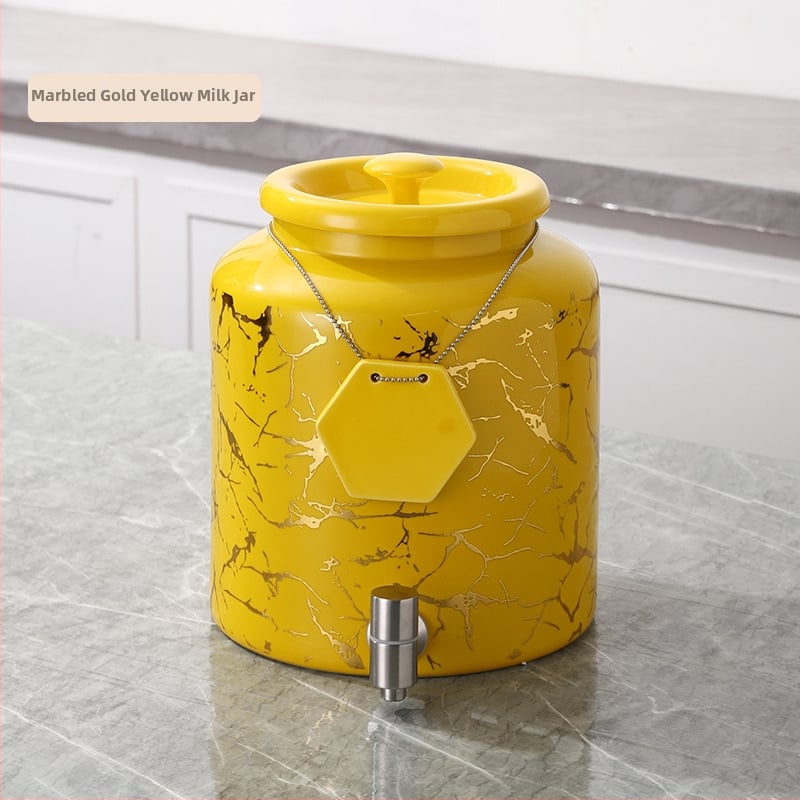 Keraamiline jookide doseerija kraaniga – Changyue, keraamiline materjal, universaalne kasutus, kõrge klassi stiil, kohandamine pole võimalik