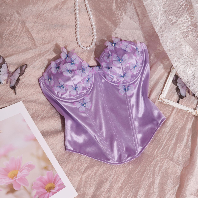 Tube top bez naramenica — slim-fit kratki top od poliestera s elastanom (90–95%), apstraktan uzorak, mikro-elastičnost