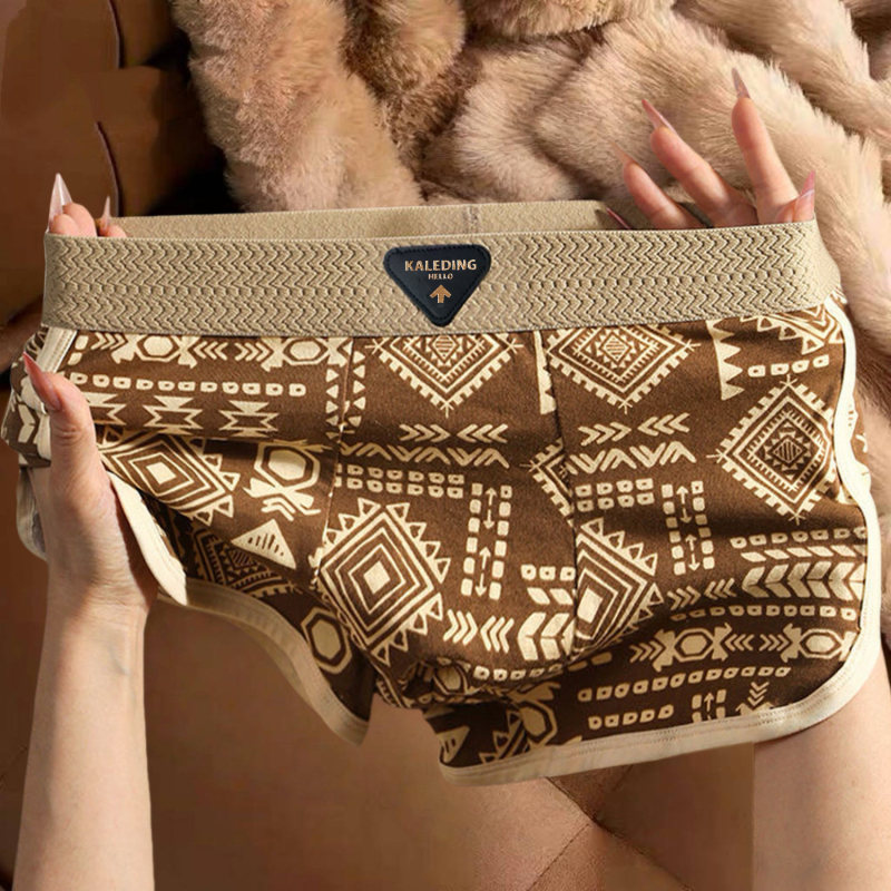 Muške bokserice u vintage etno stilu, prozračne, struk 64–84 cm, srednji kroj