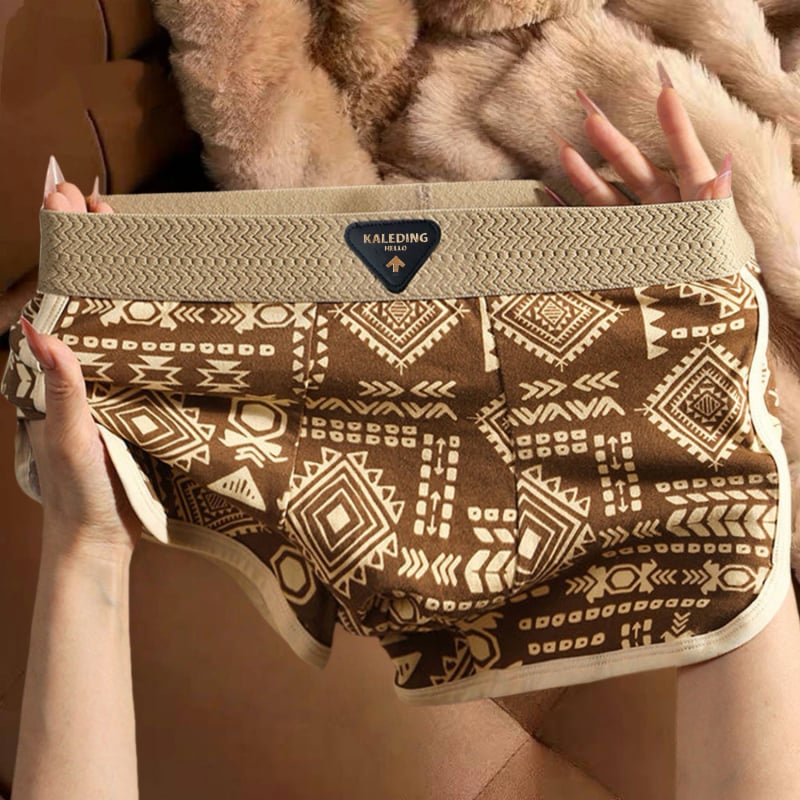 Muške bokserice u vintage etno stilu, prozračne, struk 64–84 cm, srednji kroj