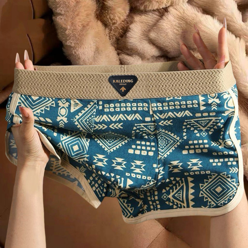 Muške bokserice u vintage etno stilu, prozračne, struk 64–84 cm, srednji kroj
