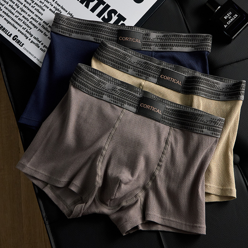 Muške bokserice od 100% pamuka, antibakterijske, 7A, velika veličina, sportske boxer briefs