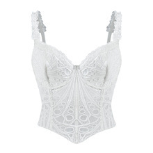 Csipkés testformáló top egyvállas pánttal, karcsúsított szabás, poliészter-spandex keverék