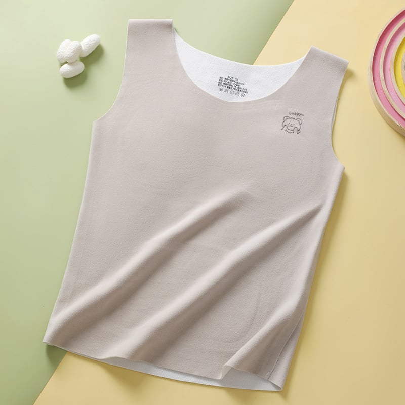 Termikus mellény lányoknak 7–12 éveseknek, beépített melltartó betéttel, dupla rétegű, vastag poliészter anyag