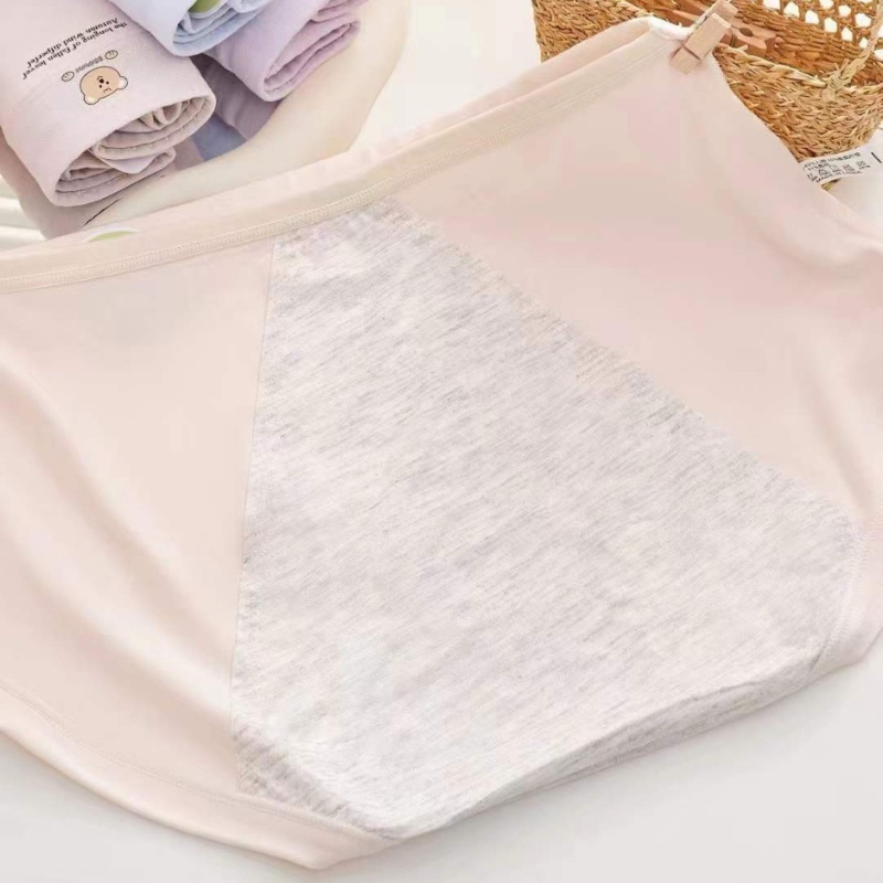Hengyanmeng 3539 Ženske menstrualne gaćice sa srednjim strukom, 50 komada, pamuk, mekane, otporne na curenje, nježan prema koži, udoban i prozračan