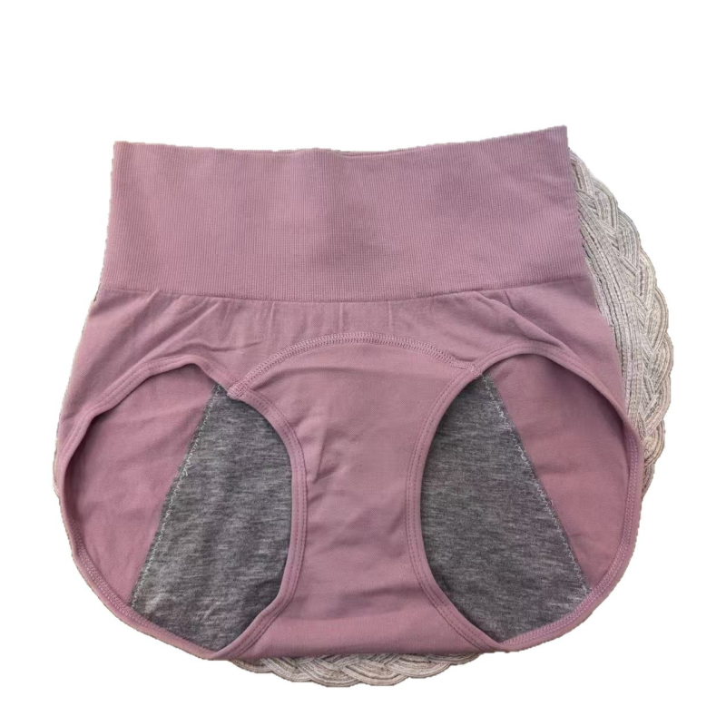 Ženske menstrualne gaćice s visokim strukom, modalni materijal, prozračne, jednobojne, klin 70–80% pamuka