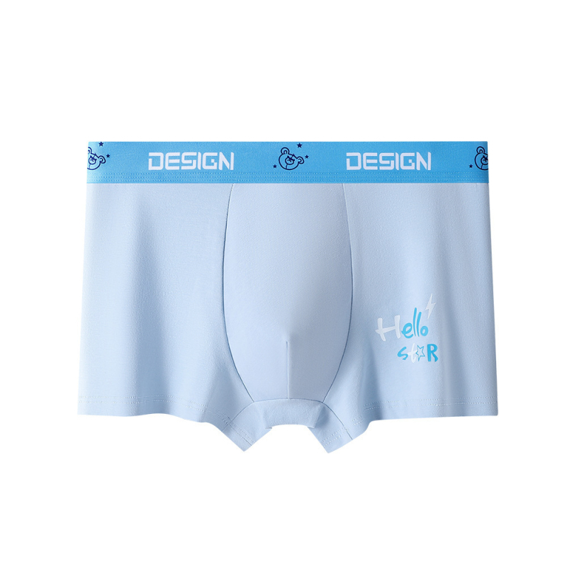 Tinédzser fiúk pamut boxeralsó, varrat nélküli, középmagas, lélegző, gyorsan száradó