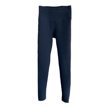 Női téli leggings fleece-béléssel, fenékemelő, szűk szabás, közepes vastagságú, egyszínű minta