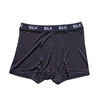 Férfiaknak szóló Mulberry Silk selyem boxeralsónemű, középső derekú, légáteresztő, kötött anyag, hímzett dizájn