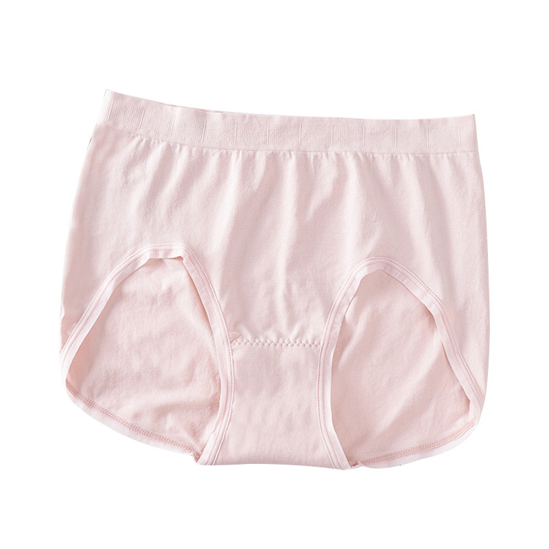 Női varrat nélküli latex alsónemű pamut béléssel, középmagas derék, lélegző jacquard szövet