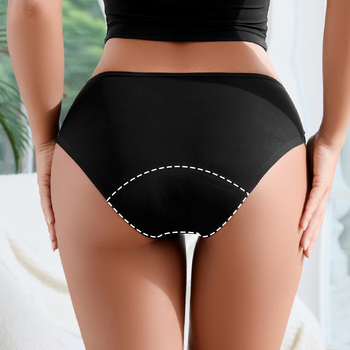 Menstruációs nadrág, négyrétegű szivárgásmentes, légáteresztő, varrás nélküli, alacsony derekú, nylon anyagú