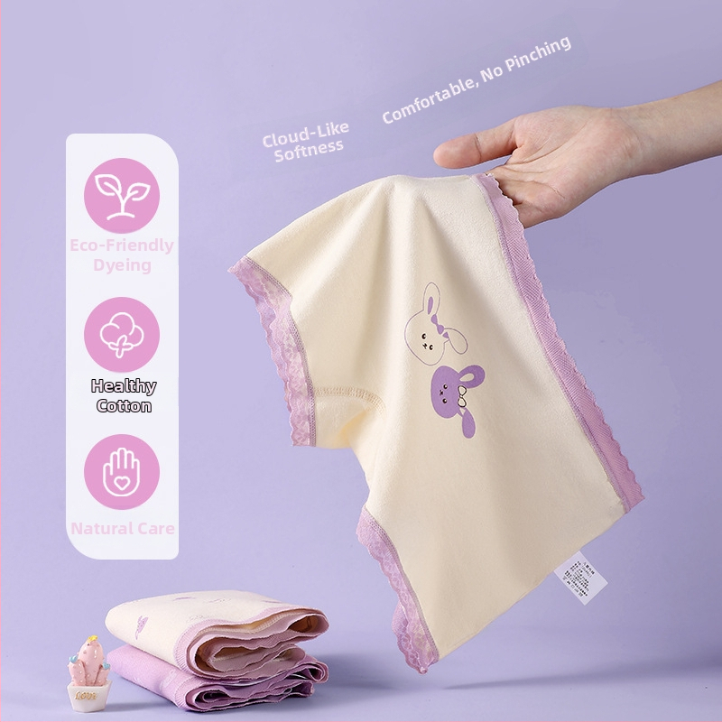 Tüdrukutele puuvillased bokserid, keskmise kõrgusega vöökoht, 95% puuvill, vanuserühm 3–8 aastat