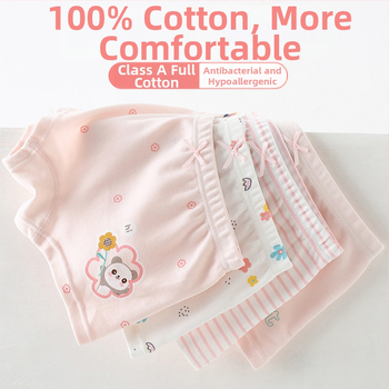 Tütarlaste puuvillane aluspesu, keskmise taljega (4 tk pakendis, 100% puuvill, 8+ aastat, 140 cm, Klassi A)