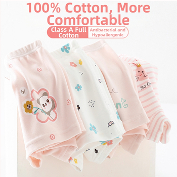 Tütarlaste puuvillane aluspesu, keskmise taljega (4 tk pakendis, 100% puuvill, 8+ aastat, 140 cm, Klassi A)