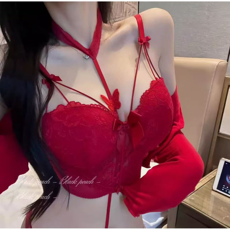 Pamukasti grudnjak set s čipkastim francuskim stilom, bustier s ojačanjima i camisole grudnjak