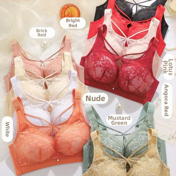 Bešiuotinė braletė su prancūziško stiliaus nėriniais, be siūlių dizainas, pilnas kaušės forma su putų įdėklu, pagrindinis nailoninis audinys, įdėklas iš spandekso, fiksuoti peties dirželiai, nugaros keturių eilių kabliukų užtrauktukas