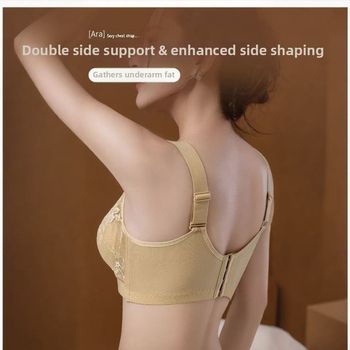 Bešiuotinė braletė su prancūziško stiliaus nėriniais, be siūlių dizainas, pilnas kaušės forma su putų įdėklu, pagrindinis nailoninis audinys, įdėklas iš spandekso, fiksuoti peties dirželiai, nugaros keturių eilių kabliukų užtrauktukas