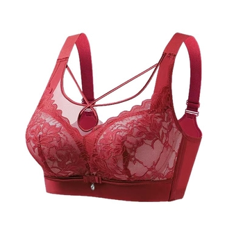 Bešiuotinė braletė su prancūziško stiliaus nėriniais, be siūlių dizainas, pilnas kaušės forma su putų įdėklu, pagrindinis nailoninis audinys, įdėklas iš spandekso, fiksuoti peties dirželiai, nugaros keturių eilių kabliukų užtrauktukas