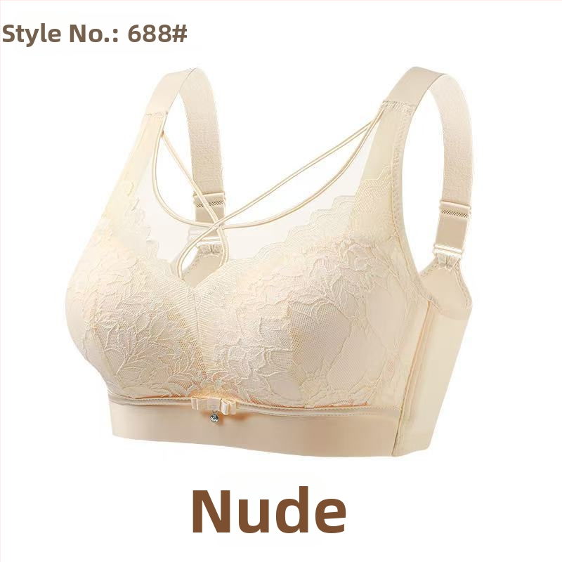 Bešiuotinė braletė su prancūziško stiliaus nėriniais, be siūlių dizainas, pilnas kaušės forma su putų įdėklu, pagrindinis nailoninis audinys, įdėklas iš spandekso, fiksuoti peties dirželiai, nugaros keturių eilių kabliukų užtrauktukas