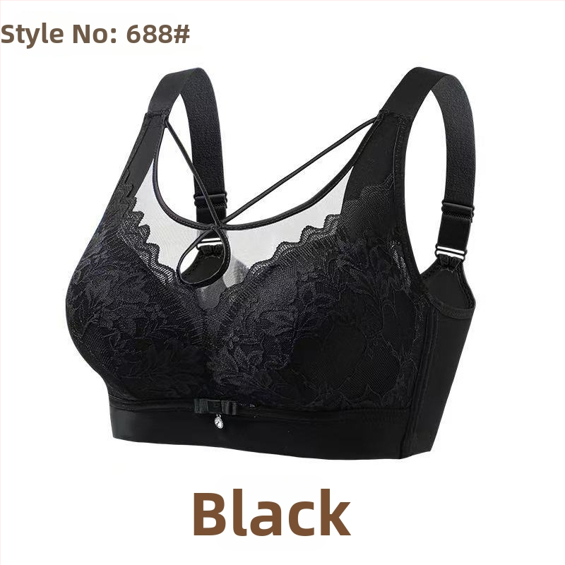 Bešiuotinė braletė su prancūziško stiliaus nėriniais, be siūlių dizainas, pilnas kaušės forma su putų įdėklu, pagrindinis nailoninis audinys, įdėklas iš spandekso, fiksuoti peties dirželiai, nugaros keturių eilių kabliukų užtrauktukas