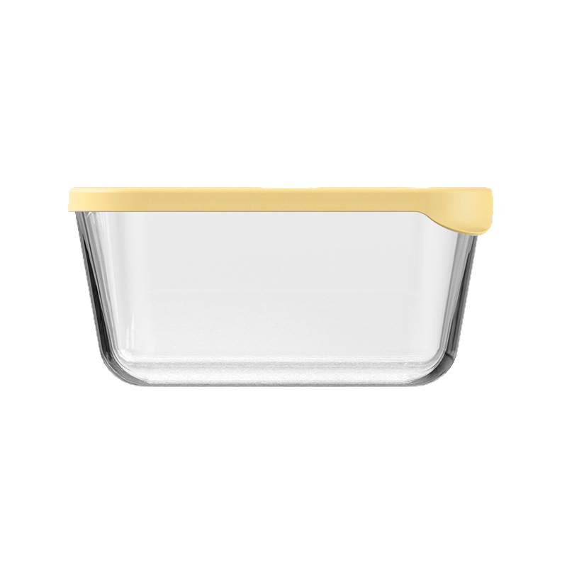 Kutija za svježu hranu od visokog borosilikatnog stakla, pravokutna, mikrovalno sigurna, zatvorena za očuvanje svježine, kapacitet 1-2 L