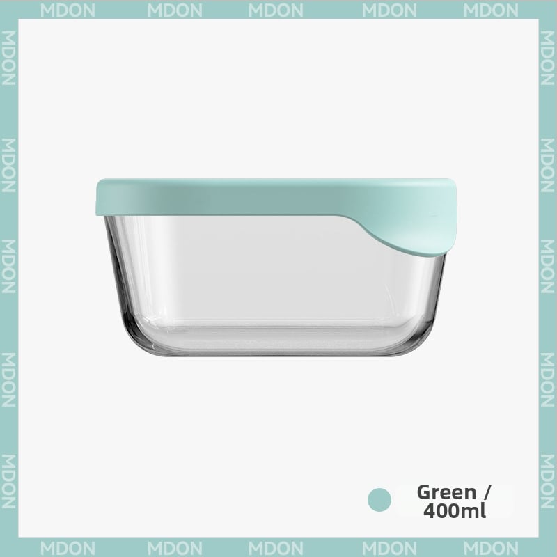 Kutija za svježu hranu od visokog borosilikatnog stakla, pravokutna, mikrovalno sigurna, zatvorena za očuvanje svježine, kapacitet 1-2 L