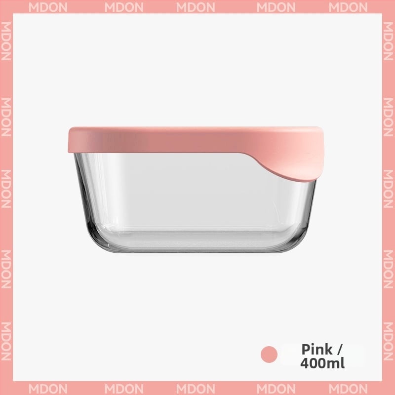 Kutija za svježu hranu od visokog borosilikatnog stakla, pravokutna, mikrovalno sigurna, zatvorena za očuvanje svježine, kapacitet 1-2 L