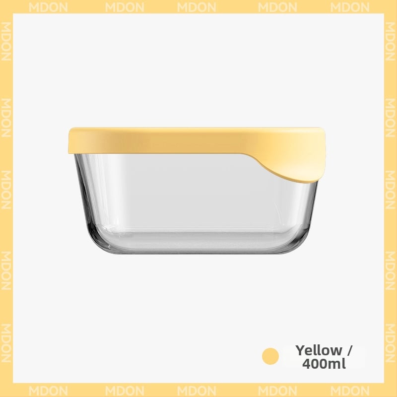 Kutija za svježu hranu od visokog borosilikatnog stakla, pravokutna, mikrovalno sigurna, zatvorena za očuvanje svježine, kapacitet 1-2 L