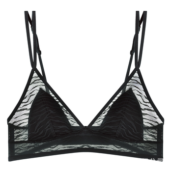 Prancūziško stiliaus belaidė tinklinė liemenėlė, 3/4 kaušeliai, plonos formuojančios kaušelius, fiksuotos dvigubos petnešėlės, nugaros trijų eilių uždarymas