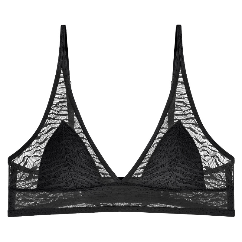 Prancūziško stiliaus belaidė tinklinė liemenėlė, 3/4 kaušeliai, plonos formuojančios kaušelius, fiksuotos dvigubos petnešėlės, nugaros trijų eilių uždarymas