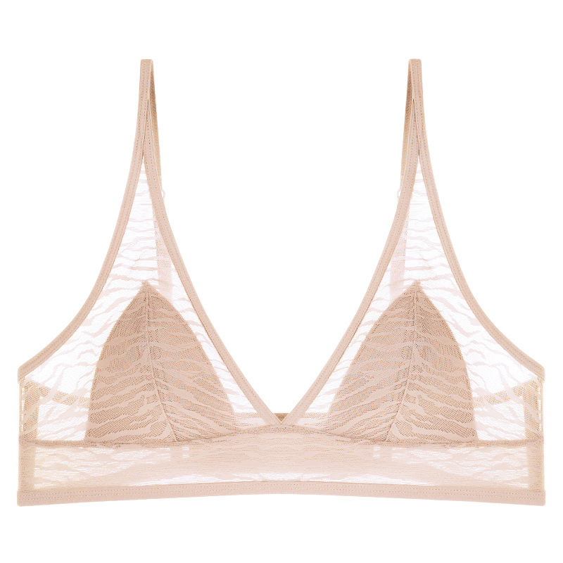 Prancūziško stiliaus belaidė tinklinė liemenėlė, 3/4 kaušeliai, plonos formuojančios kaušelius, fiksuotos dvigubos petnešėlės, nugaros trijų eilių uždarymas