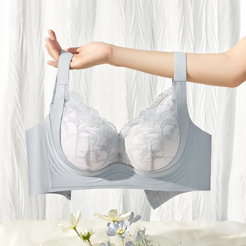 Delanie nailono nėriniai be siūlių push-up liemenėlė, 3/4 puodelis, putų formos kaušeliai