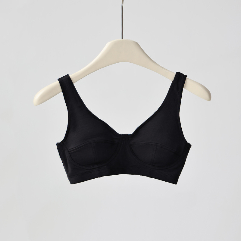 Prancūziško stiliaus liemenėlė su 3D puodeliais iš mulberry šilko, be siūlių, be metalinių žiedų, push-up