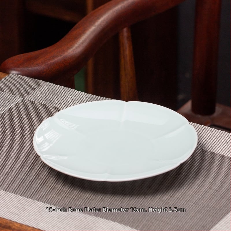 Portselanist lauanõude komplekt Jingdezhen, alglazuurvärv, kolmnurk-seria, 6 tk, hotellilaua serveerimiseks