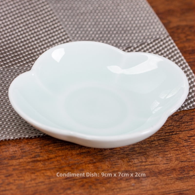 Portselanist lauanõude komplekt Jingdezhen, alglazuurvärv, kolmnurk-seria, 6 tk, hotellilaua serveerimiseks