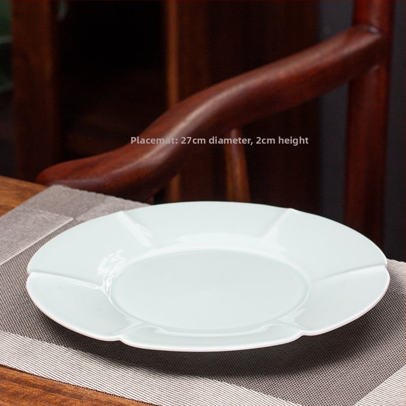 Portselanist lauanõude komplekt Jingdezhen, alglazuurvärv, kolmnurk-seria, 6 tk, hotellilaua serveerimiseks