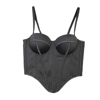 Bustier s kostima, odvojive naramenice, uski kroj, poliester-elastan tkanina, duljina 50-65 cm, za unutarnje ili vanjsko nošenje